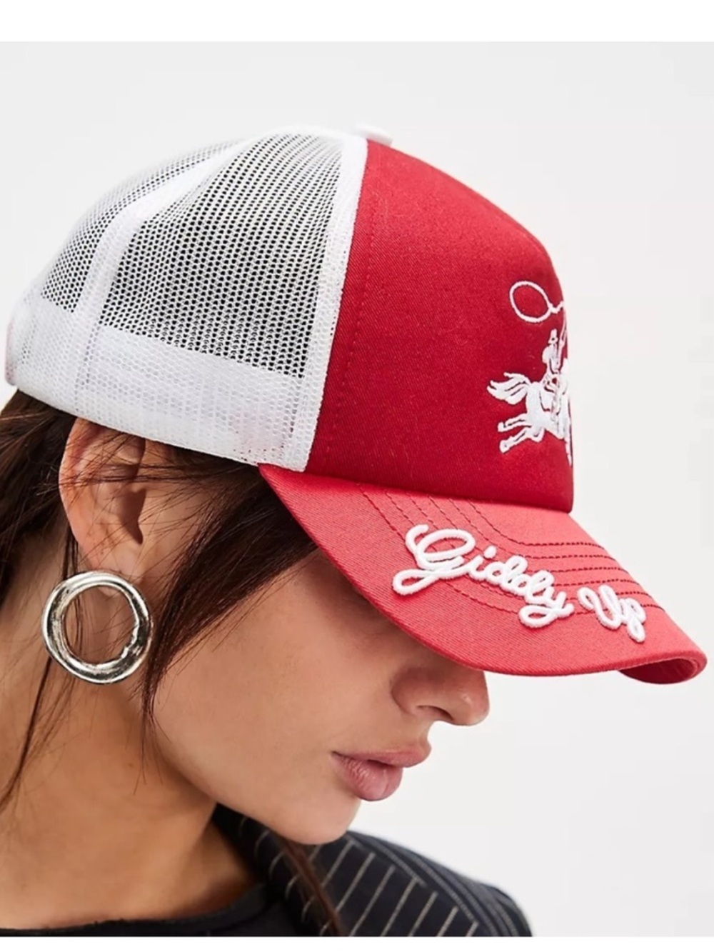 NWOT Free People Understated Leather Giddy Up Trucker Hat